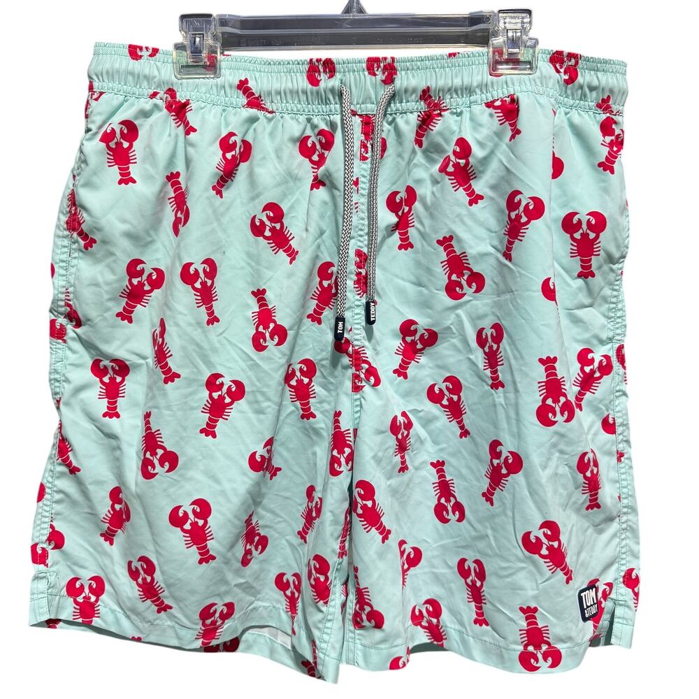 New to Posh B🔆| Euro StyleTom & Teddy Light Blue Swim Shorts with Red Crabs XXL - Picture 2 of 8